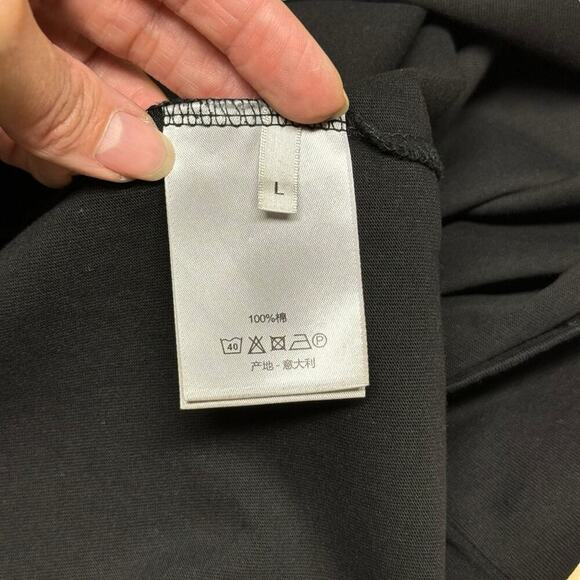 Christian Dior CD Icon T-Shirt Floral Embroidered Relaxed Fit Black Men's Large - Picture 9 of 16